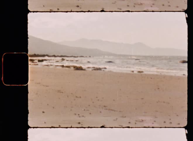 Waves crash against the shore