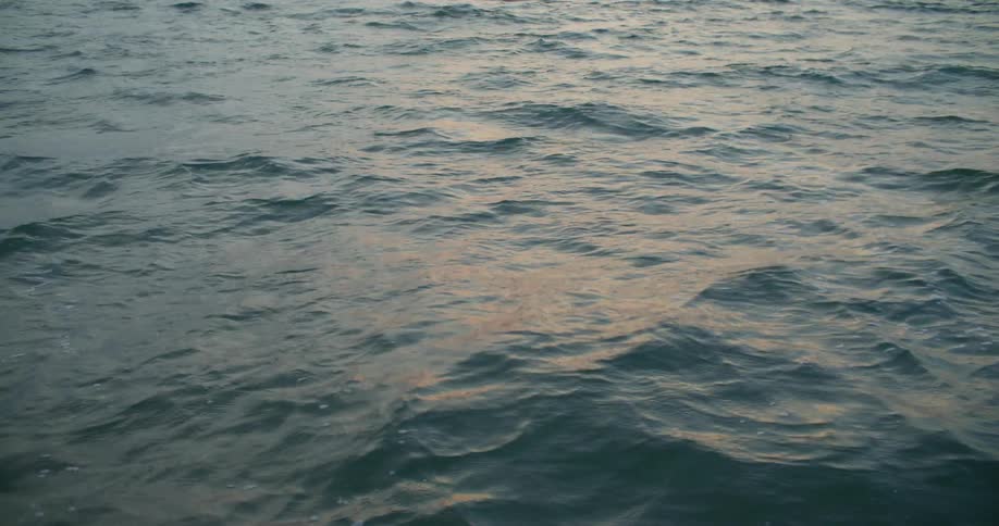 Ocean waves in the late afternoon