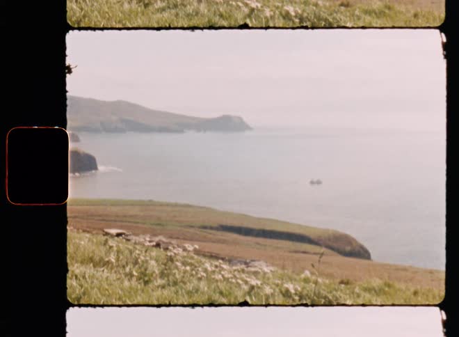 Panorama of the sea and coast in a cloudy sky