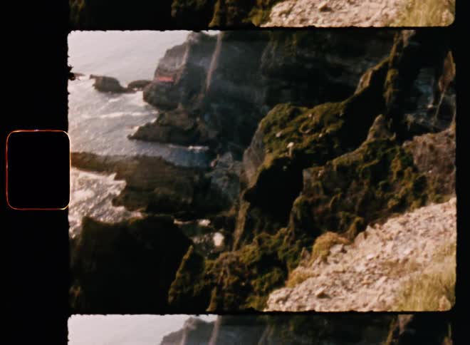 Mountain coast with calm ocean