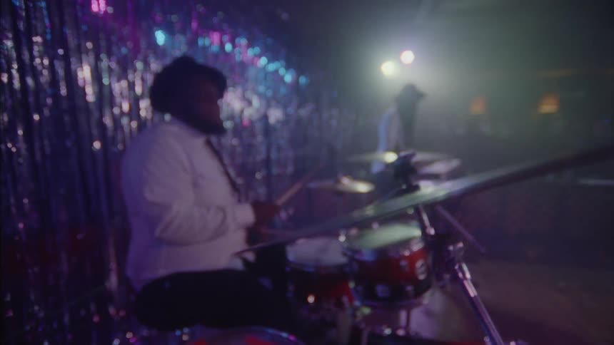 A band playing in a nightclub