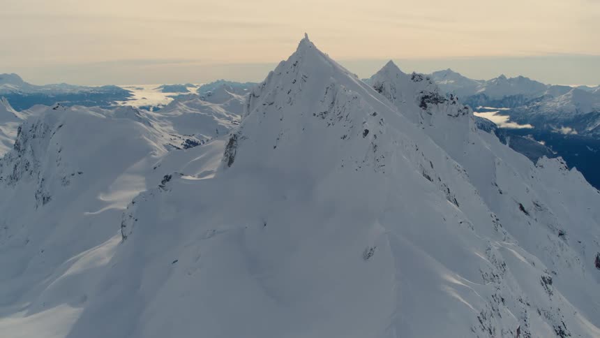 A region with a huge mountain covered in snow
