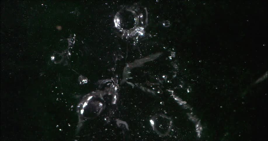 The liquid below is bubbling