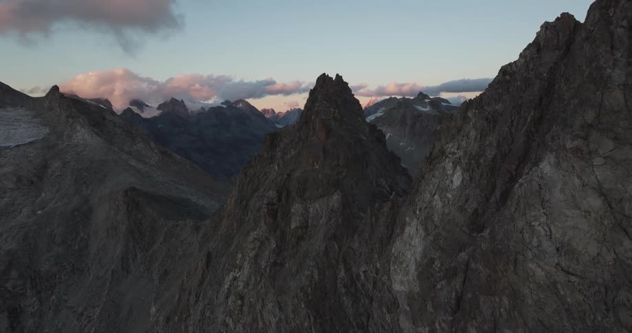 Dark mountain peaks