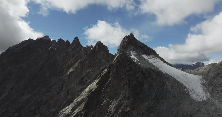 Mountain peaks during the day