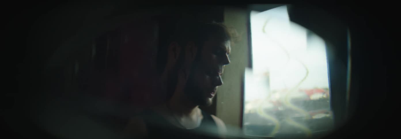 A man crying watching the landscape