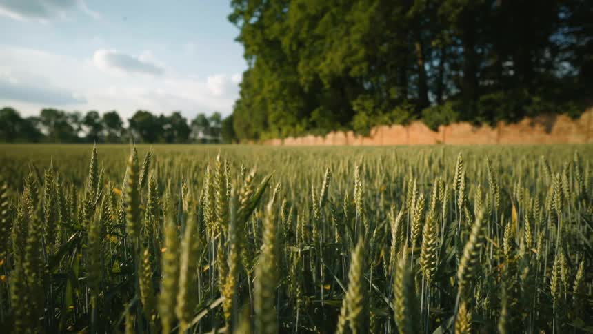 A large wheat field