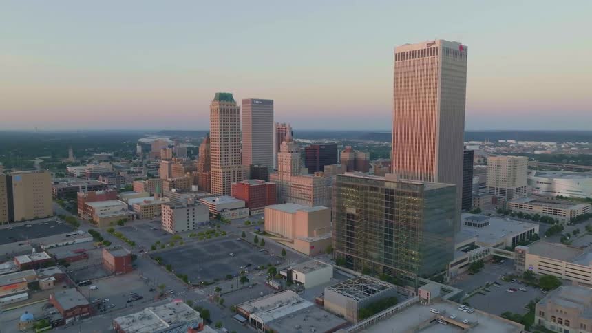 A block of tall buildings in a metropolitan city
