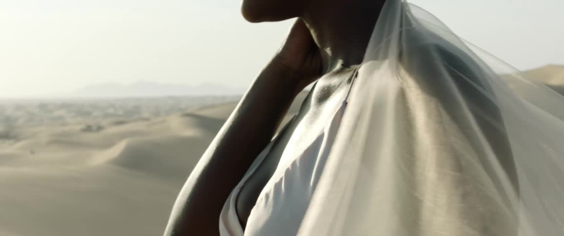 A clip of a black female model