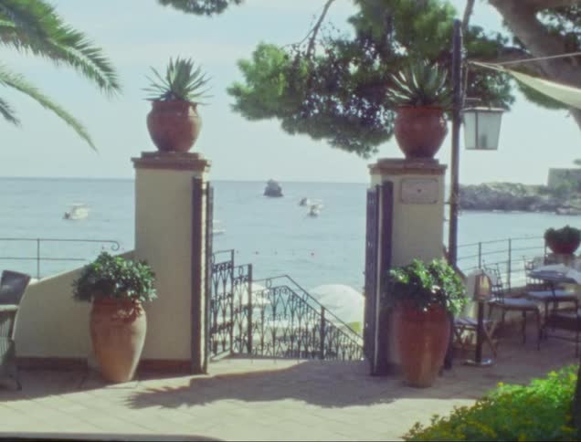 Entrance to a property facing the sea