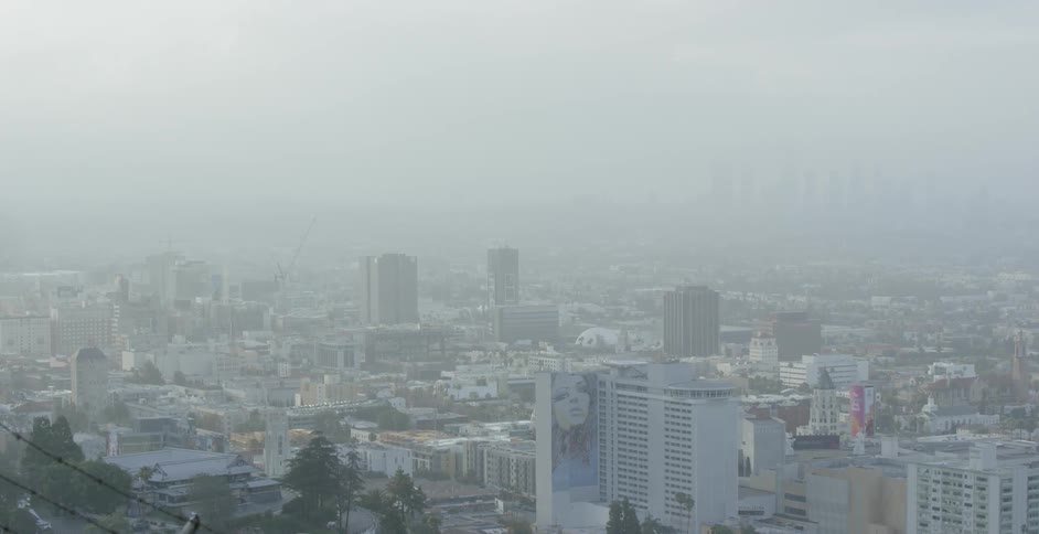 A foggy city