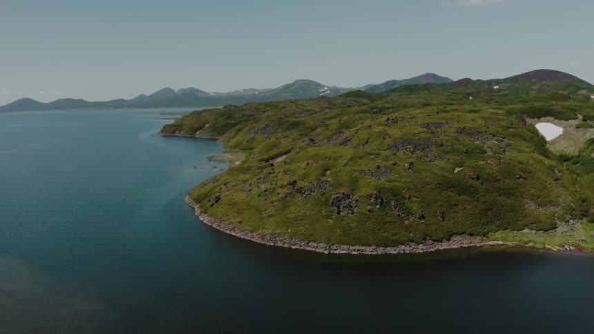 The islands are full of green hills