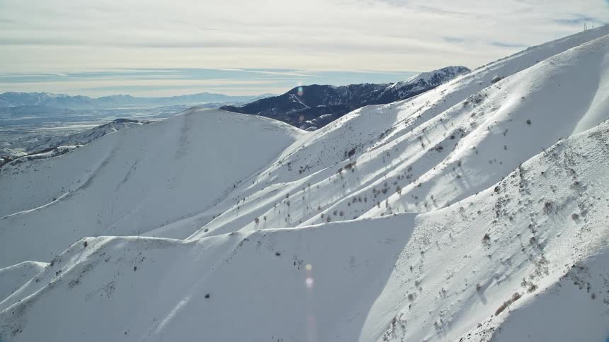 A white mountain covered in snow
