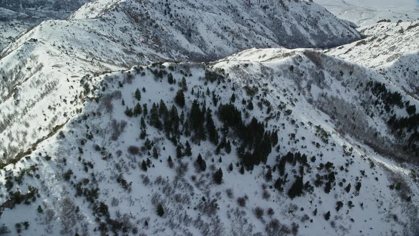 The mountains are covered with snow