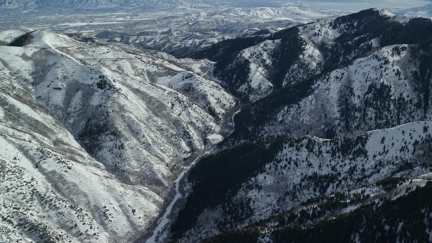 The mountains are covered with snow