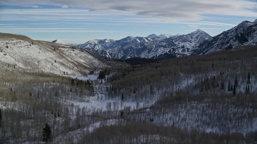 The landscape is covered with snow