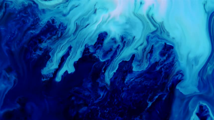 Various color shades of a blue colors are falling down