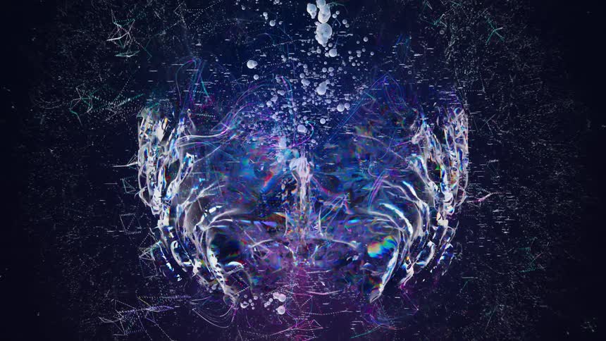 Digital animation of a brain
