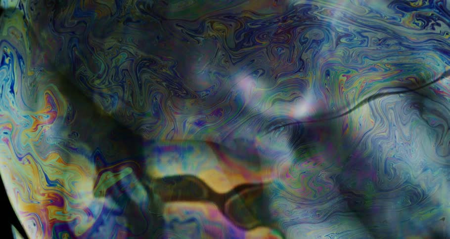A floating clip of an abstract earth painting