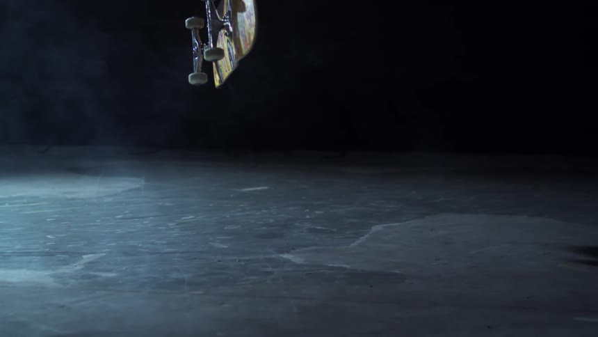 A person doing a trick on a skateboard