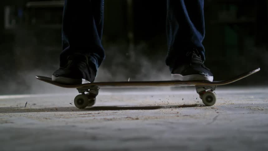 A person doing tricks on a skateboard