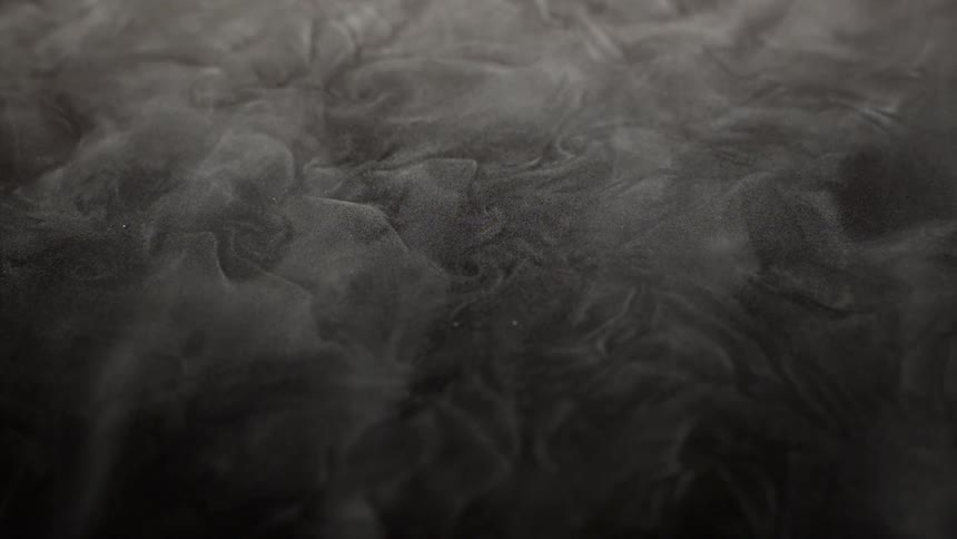 The smoke flows over the surface