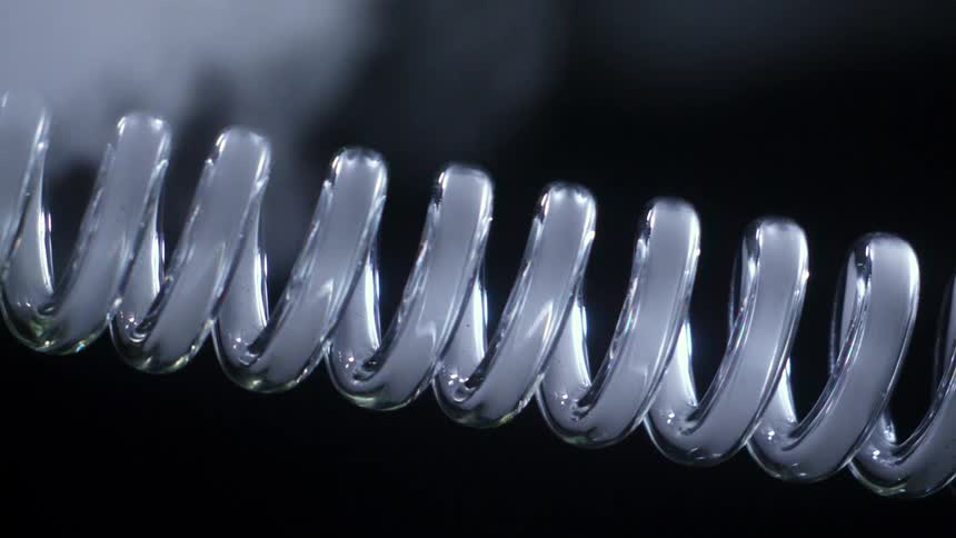 A close up clip of a spring like item