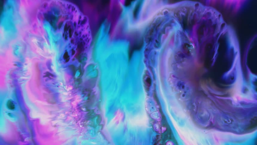 Space background made out of fluid neon colors