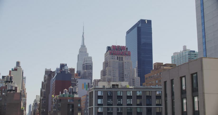Skyline of buildings in a metropolitan area at midday