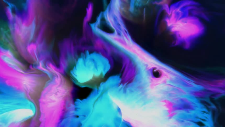 Abstract fluid and neon glowing space background