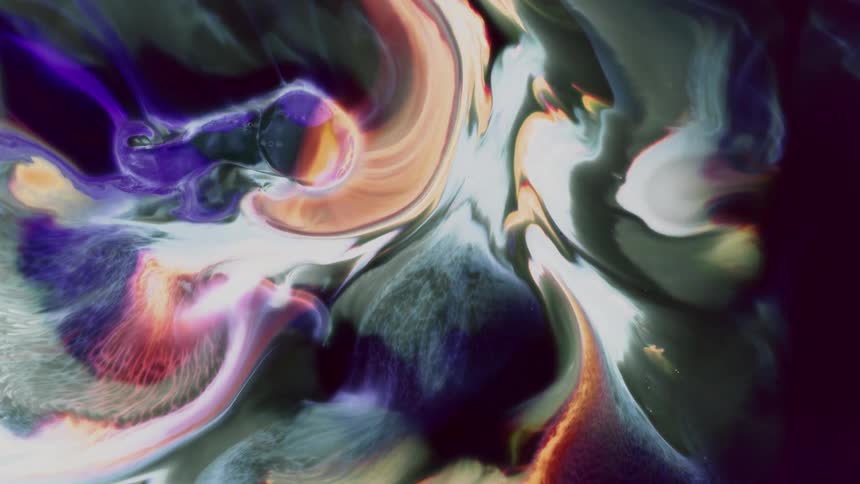 The colors move around mixing