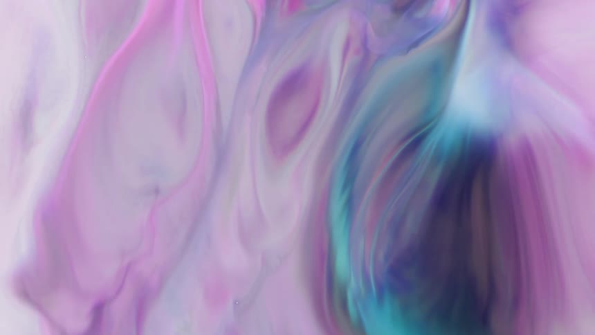 The flowing ink moves around