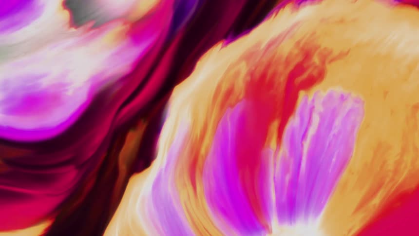 The colors bloom and mix