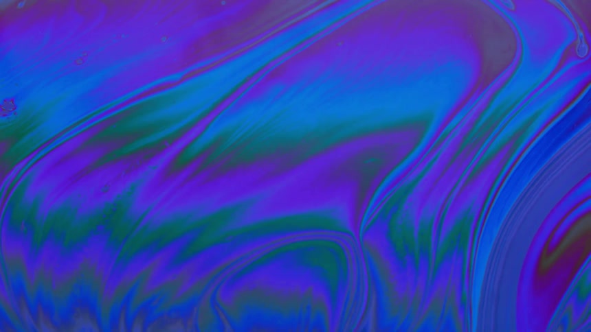 Psychedelic abstract art display of colorful waves