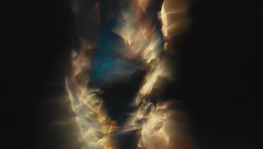 The lights shake and flash around