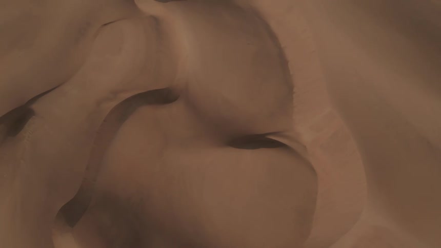 Aerial view of sand dunes in the desert