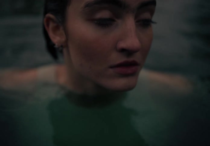 Portrait of a woman in the water