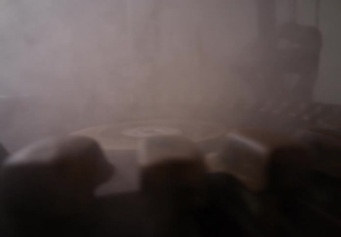 Machine steaming in the workshop