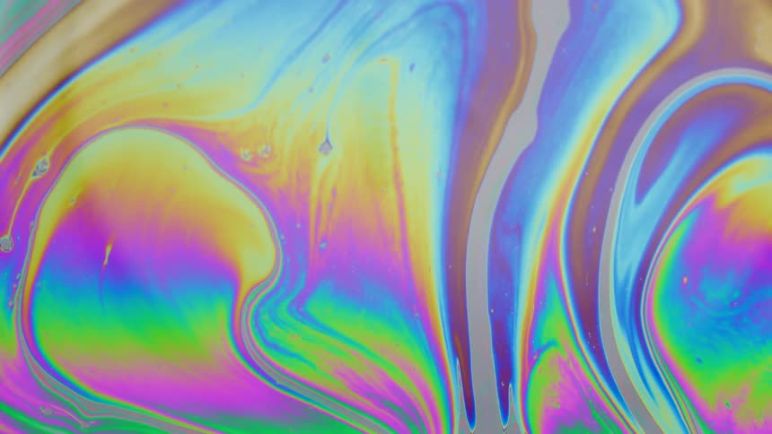 Psychedelic abstract art display of colorful waves