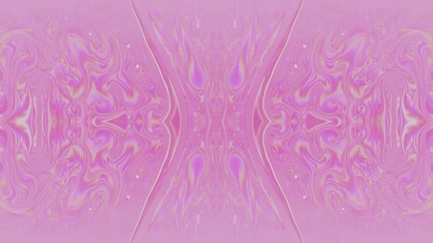 Psychedelic abstract art display of colorful mirrored waves
