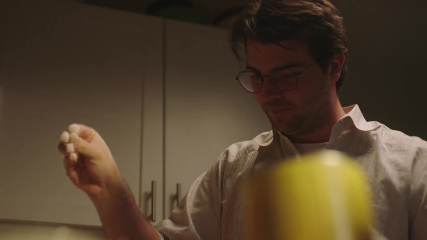 Man cooking in the kitchen at home
