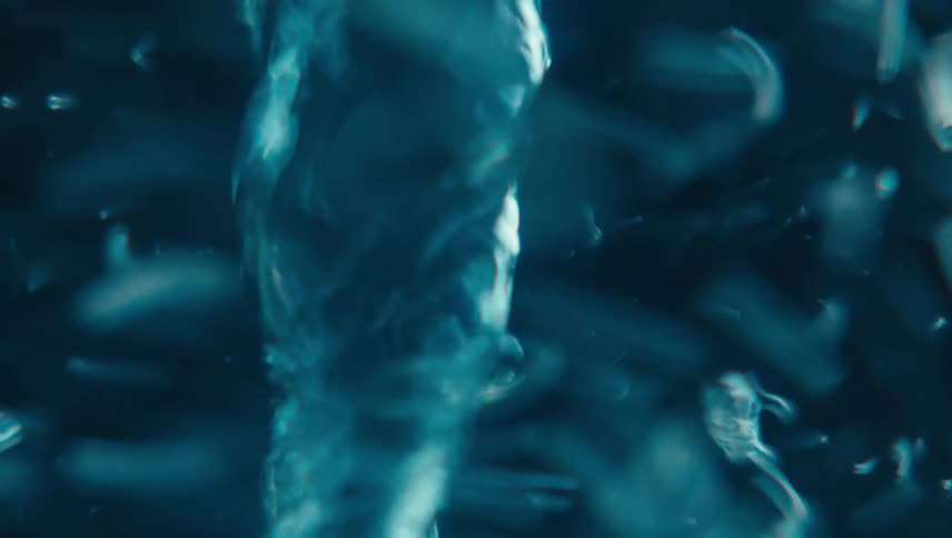 Underwater tornado spins reflecting light