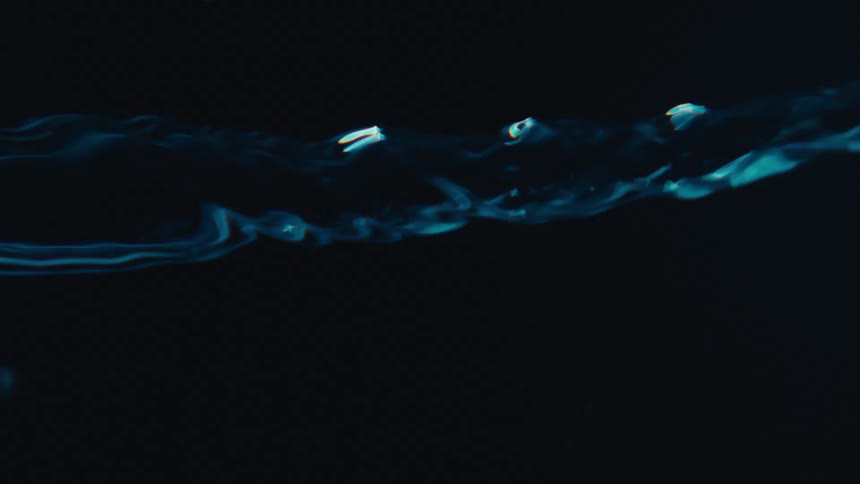The water is spinning and bubbles are rising