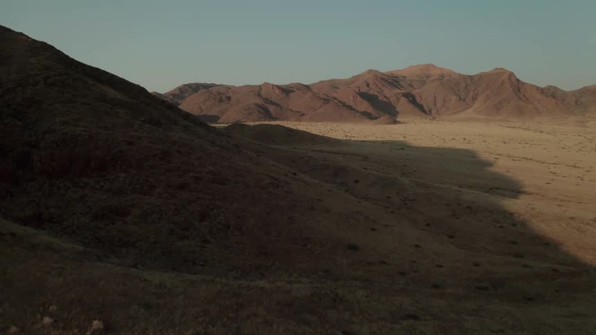 A desert region with some mountains