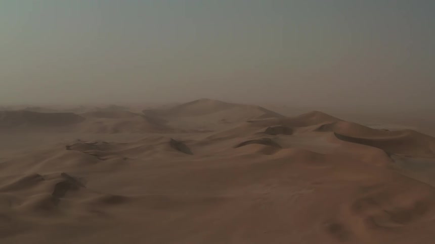 Aerial view of sand dunes in the desert
