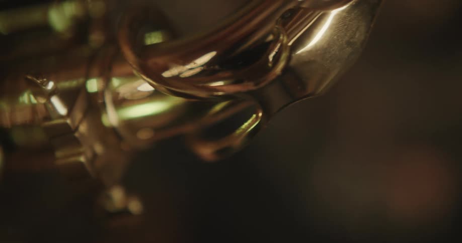 A woman is playing the saxophone