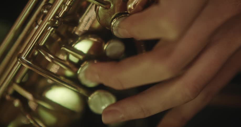 A person is playing a musical instrument