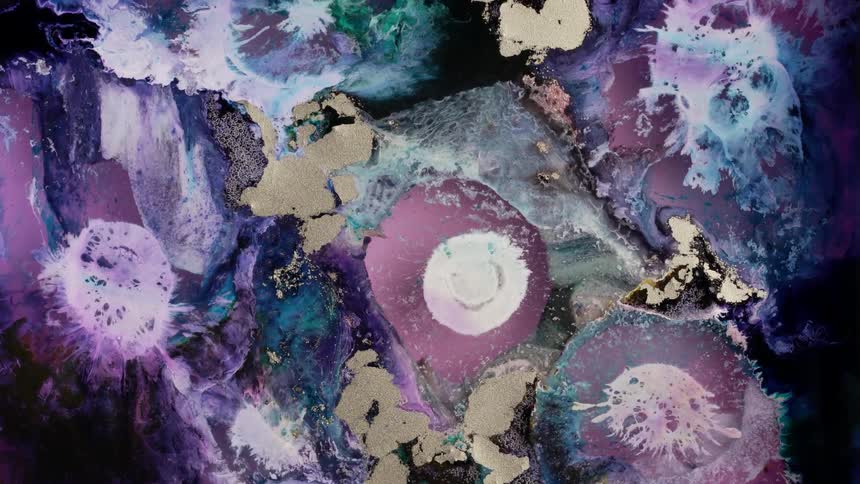 Abstract blue purple white gold shapes pattern texture