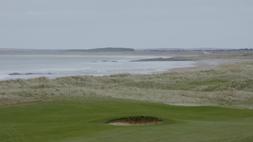 Golf course near the beach coast