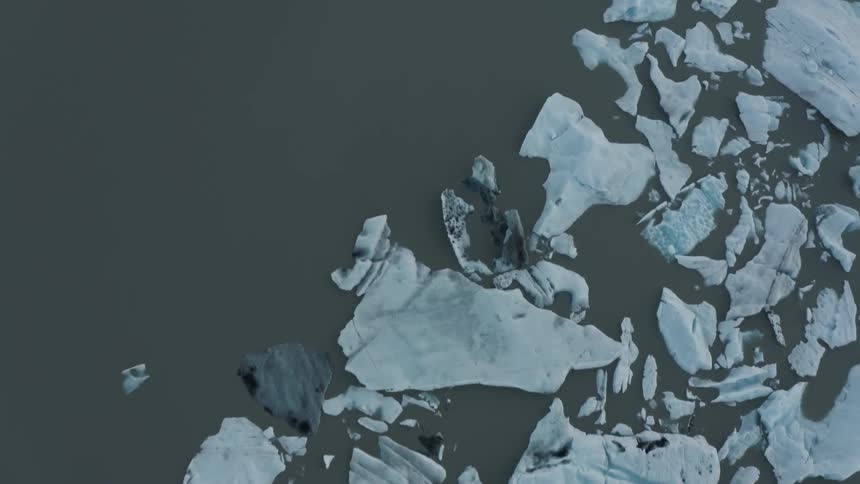 A melting glacier